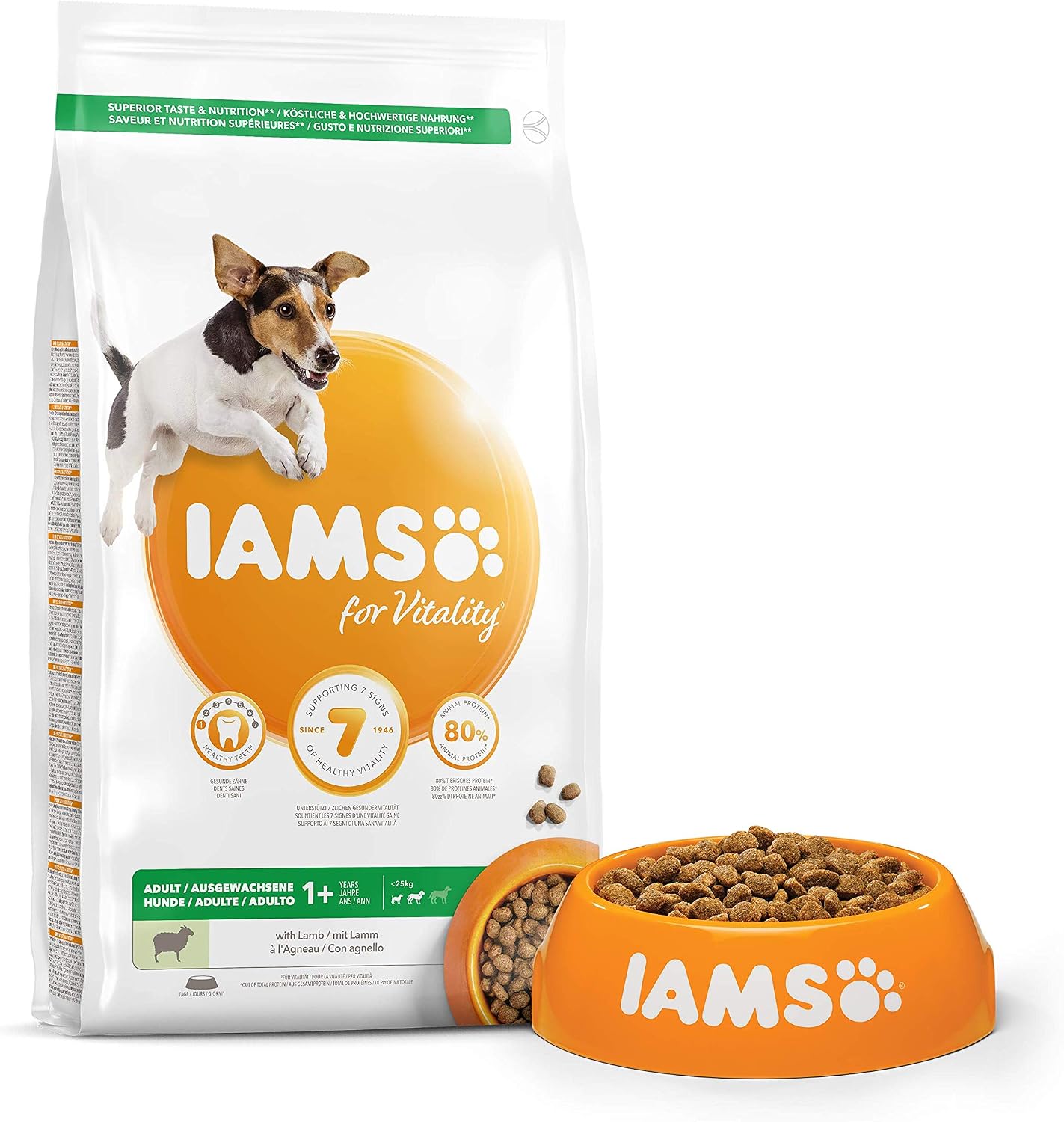 IAMS Adult Small Medium Dry Dog Food Lamb 3kg, Bronze, 3 kg (Pack of 1) - Image 3