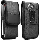 Njjex Cell Phone Holster for Samsung Galaxy S25 Ultra S24 S23 Plus S22 S21 S20 FE Note 20 Ultra A14 A15 A16 A17 A35 A36 iPhone 14 15 16 17 Pro Max Belt Clip Holster Phone Pouch Holder Carrying Case