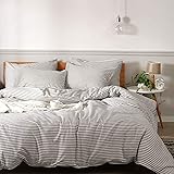 JELLYMONI 100% Natural Cotton 3pcs Striped Duvet