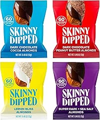 SkinnyDipped Snack Attack Minis - Paquete variado de almendras, aperitivo saludable, proteínas vegetales, sin gluten, minibol