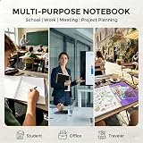 Koogel Spiral Notebook with Removable Dividers 5 Sections PVC Cover 110 Sheets view 6