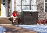 Duramax Cedargrain StoreAway 850L Plastic Garden Storage Shed Dark Brown view 7