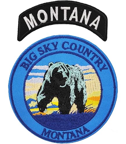 Montana 'Big Sky Country' Embroidered Patch - Iron-On Or Sew-On Souvenir