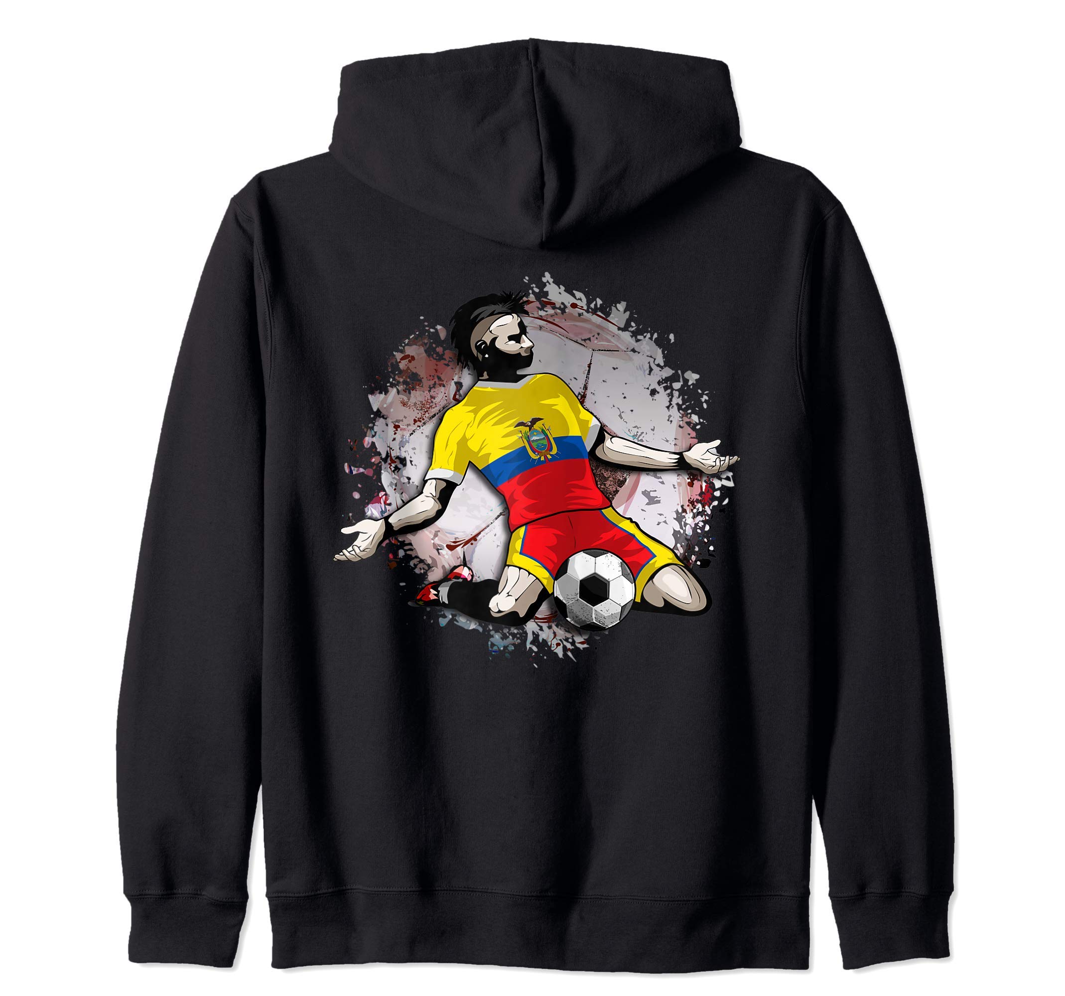 Ecuador Soccer Ecuadorian National Flag Proud Football Lover Zip Hoodie