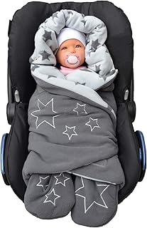 Einschlagdecke Babyschale - OEKO-TEX - Fuß-sack Baby-Decke für Autositz Kinderwagen Buggy Babytrage
