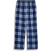 Arshiner Boys Blue Plaid Pajama Pants Long Plaid PJ Bottoms Boys Sleepwear Blue and White Plaid Lounge Pants with Pockets 8-9 Years