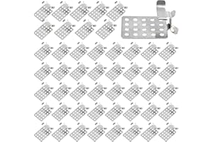 LITGURU 50 pcs Roof Heat Cable Clips Outdoor Cable Clips De-Icing Cable Roof Clip Quick & Easy Installation Durable Aluminum Ice Dam Prevention Cables for Winter Months (50, silver)