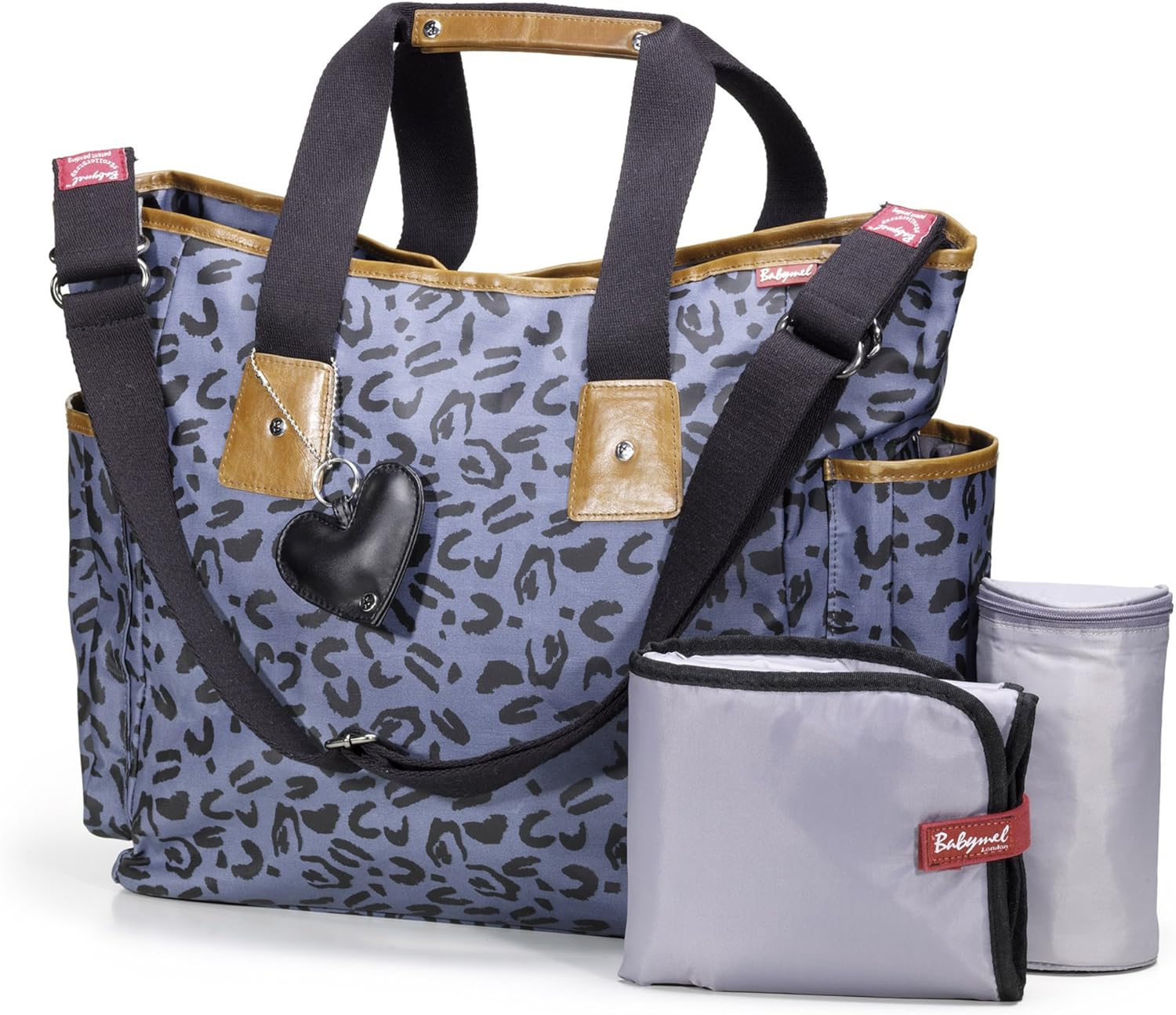 babymel leopard changing bag