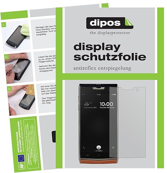 dipos I 6X Schutzfolie matt passend für Doogee T3 Folie Displayschutzfolie