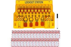BULANGDI Lockout Tagout Station,Covered Group Lockout Station Lockout Tagout Kit,Loto Safty Padlock Loto Hasp Lockout Tag Lock Out Set of 76,Safety Tools for Industrial,Electric Power,Machinery Tool