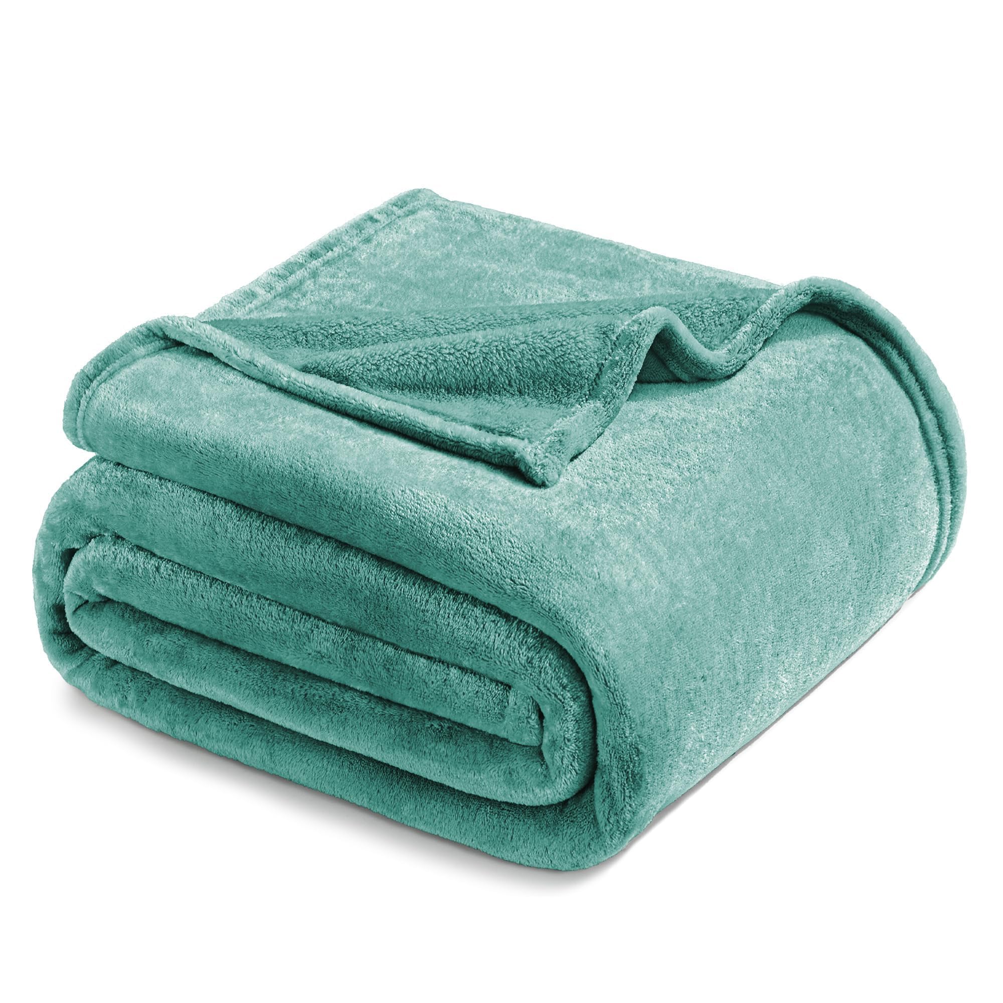 Exclusivo Mezcla Fleece Blanket Double Size for Bed, Super Soft and Warm, All Season Use, Cozy, Plush, Lightweight, 150x200 CM, Celadon