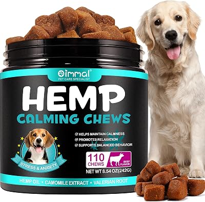 IFUDOIT Calming Dog Treats 110 Count Hemp Chews for Dogs Anxiety