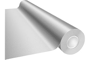 GHGUOLE Mylar Film Roll 4FT x 120FT,6 Mil Silver Diamond Film Foil Roll,Heavy-Duty Reflective Film for Grow Room,greenhouses,Grow Tent Systems
