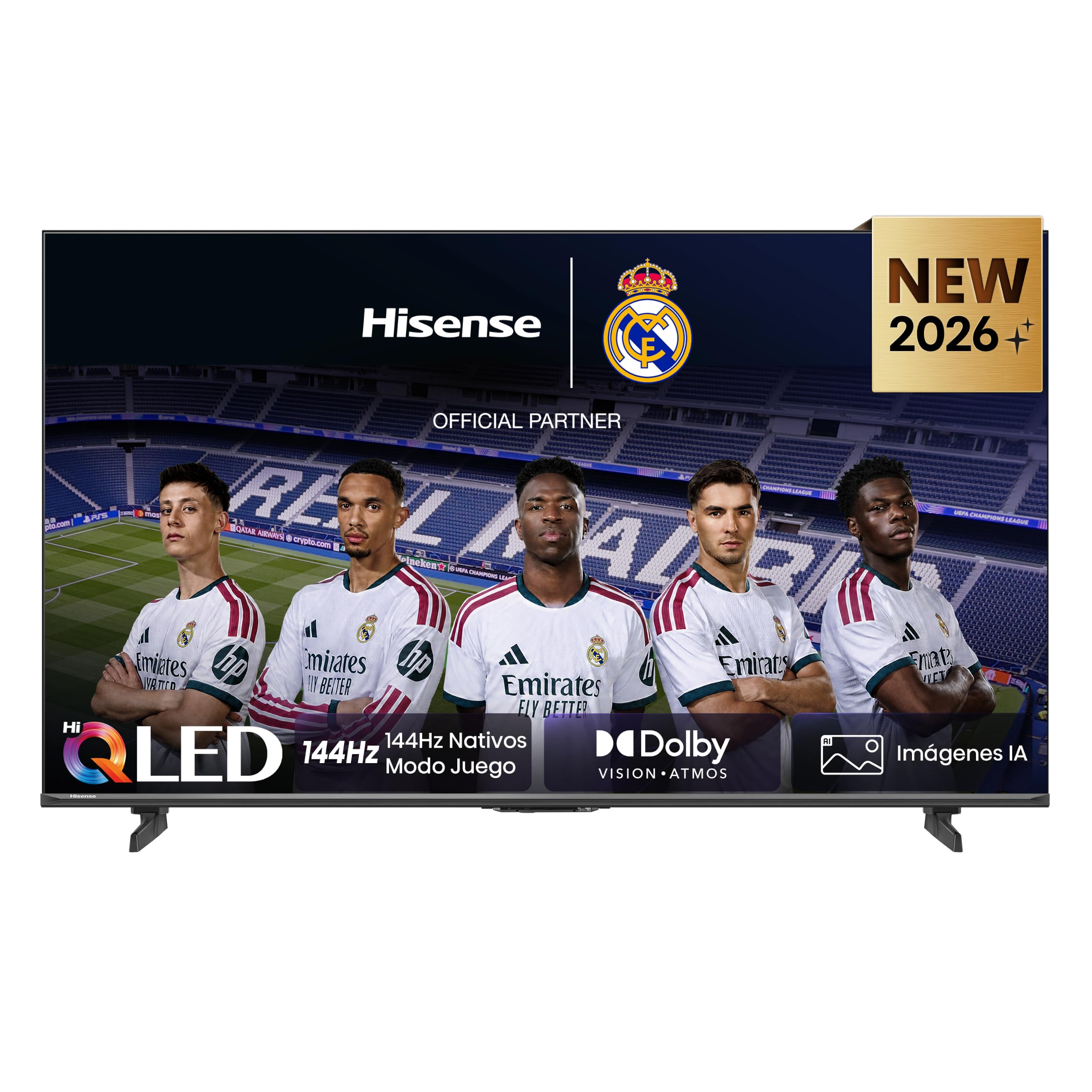 Hisense 50E7S Pro – QLED TV 50 Zoll (126 cm), 4K UHD, 144 Hz Nativ, Dolby Vision IQ & Atmos, HDMI 2.1, FreeSync Premium, Smart TV VIDAA U9.5, integrierte Alexa Sprachsteuerung, Modell 2026