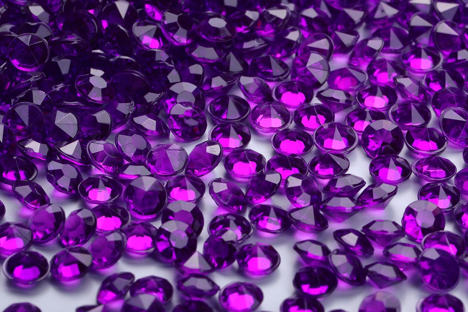 Vase Fillers - Angzhia 2000 pcs/Pack Wedding Table Scatter Confetti Crystals Acrylic Diamonds 8 mm Rhinestones for Wedding, Bridal Shower, Vase Beads Decorations (8mm, Dark Purple)