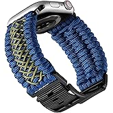 BINLUN Watch Band Compatible with Apple Watch 44mm 45mm 46mm 49mm, Braided Paracord Nylon Watch Strap Replacement Compatible with iWatch Ultra/Ultra 2 Series 10/9/8/7/6/5/4/SE/SE2/3/2/1 for Men