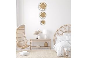 ChumDecor Boho Wall Basket Decor, Wall Hanging Decor, Decorative Baskets for Home Decor, Boho Basket Wall Decor Set, Hanging Basket Wall, Woven Basket Set