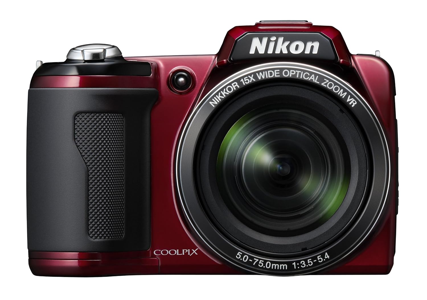 Amazon.com : Nikon Coolpix L110 12.1MP Digital Camera with 15x Optical  Vibration Reduction (VR) Zoom and 3.0-Inch LCD (Red) : Point And Shoot  Digital ...