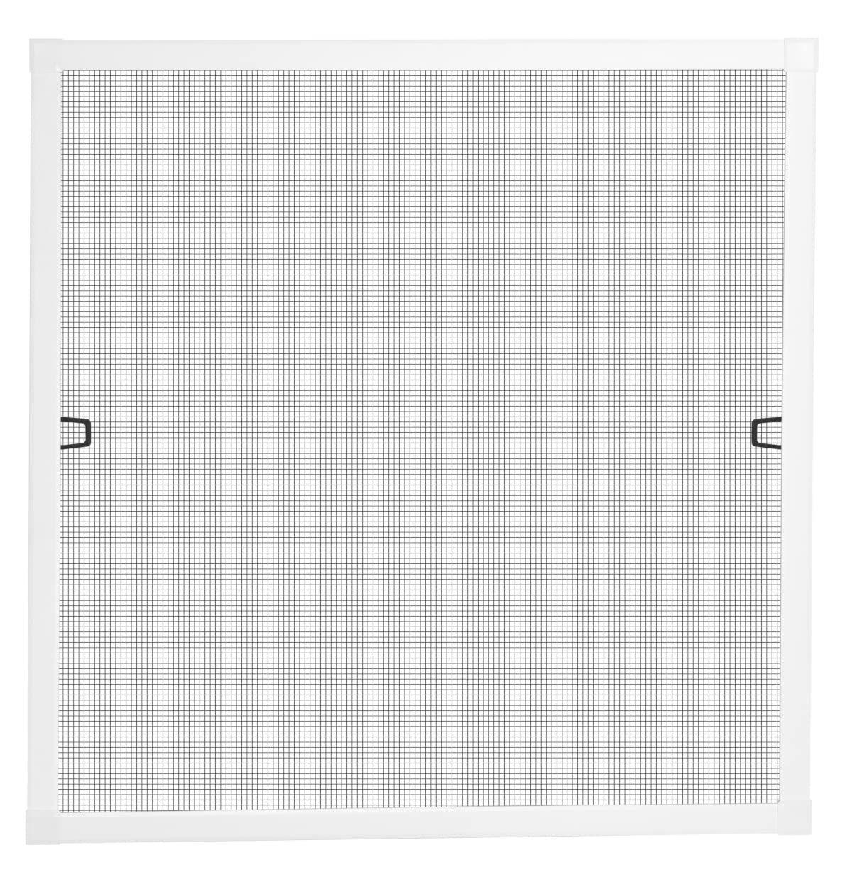 Schellenberg 70030 Insect Protection Window Plus Fly Screen Window with Aluminium Frame, No Drilling Required, 100 x 120 cm, White