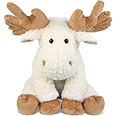DolliBu Fancy Floppy Moose Stuffed Animal - Soft Huggable Moose Stuffed Toy, Adorable Playtime Wildlife Plush Toy, Cute Cuddle Gifts, Super Soft Plush Doll Animal for Kids - 10.5 Inches