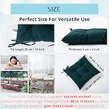 HAMO Outdoor Garden Chair Cushions Set of 2 Dark Green 45x50 cm view 5