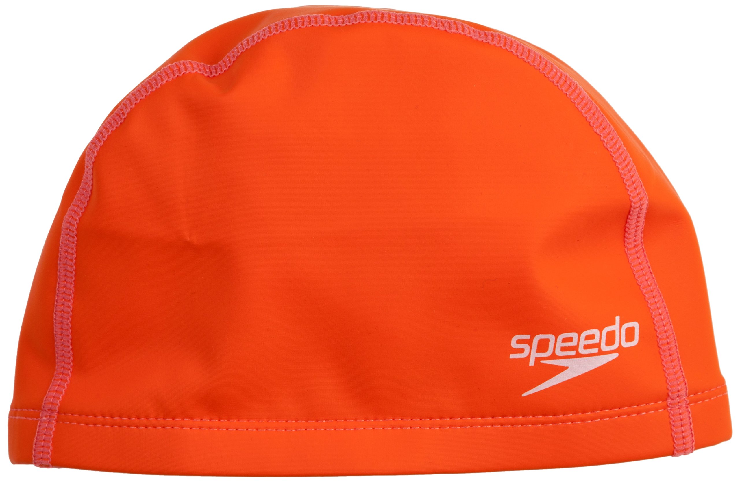 Speedo Unisex-Adult Pace Swimming Cap | Comfort Fit, Orange, One Size
