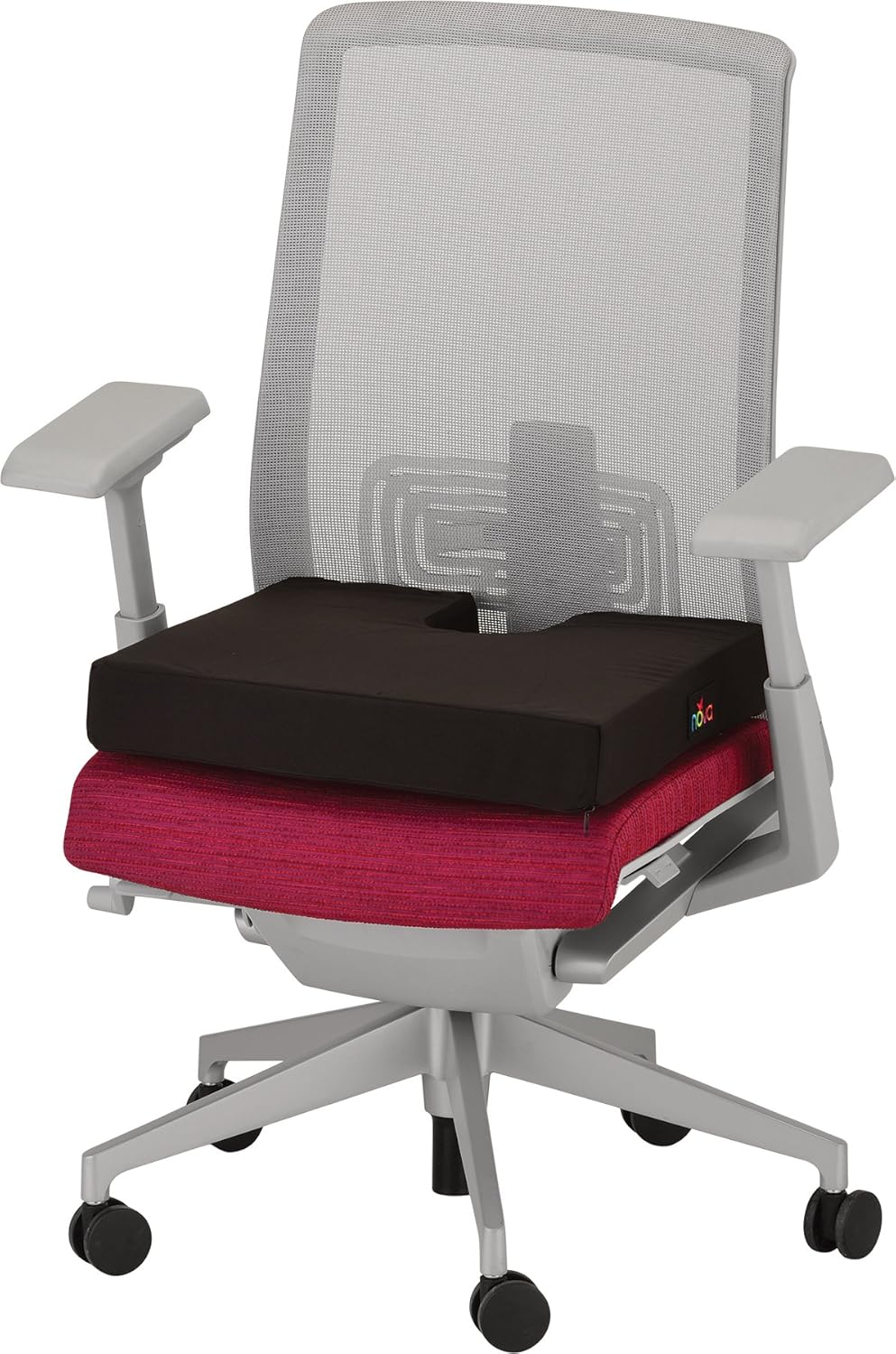 NOVA Coccyx Gel Memory Foam Seat & Wheelchair Cushion in 4 Sizes, Comfortable on The Tailbone Cushion with Removable Water Resistant Cover, 3” Thick Gel Memory Foam Seat Pad with Attachment Straps: Home & Kitchen