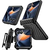 Encased Belt Case for Motorola Razr 2025 with Holster Clip - Protective Case with Built-in Screen Protector (Black)