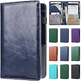 EcoVision Leather Server Book with Zipper Pocket - Restaurant Waitstaff Organizer, Guest Check Book Holder, Fits Server Apron