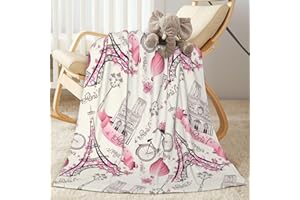 Duduho Paris Eiffel Tower Baby Blanket Ultra Soft Throw Blanket All Season Warm Light Weight Cozy Plush Blankets for Home Bedroom Sofa Chair Travel, 40"X30"