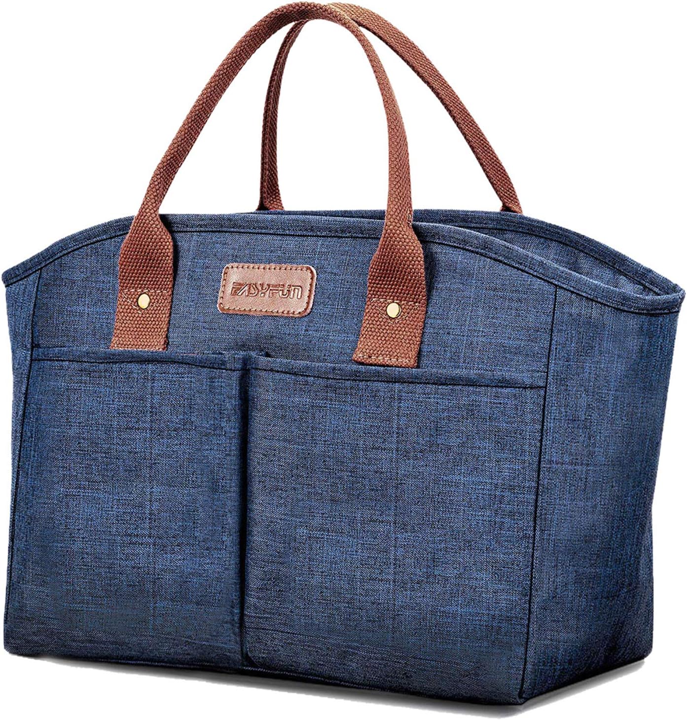 Insulated Lunch Bag for Women, 8.8L Large Cooler Lunch Box Lunch Container for Work Blue