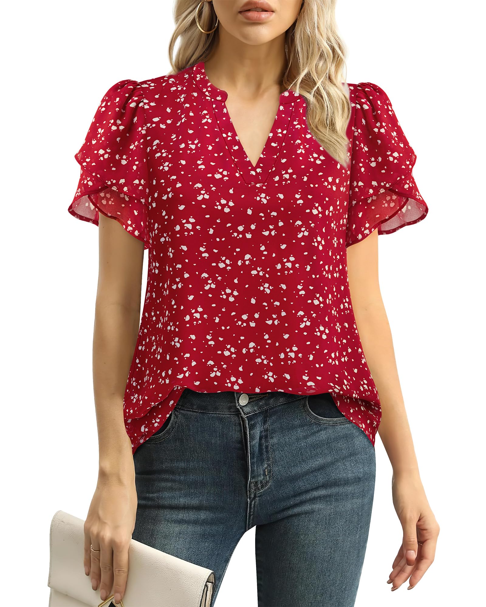 Lotusmile Ladies Blouses and Tops - Dressy, Casual