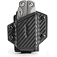 TACTICAL GEEK TX1 Multi-Tool Sheath, EDC Multi Tool Sheath Holder Holster, Adjustable Sheath with Back Clip for Belt, Multi-Tool not Included (Carbon Fiber Grain)
