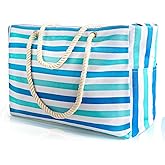 SRISE Large Beach Bag for Women & Men, Beach Bags Waterproof Sandproof, Travel Tote Bag, Swim Pool Bag for Family Outdoor