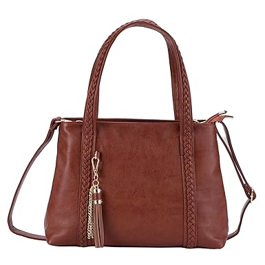 JolieLey Galanti Women Handbags Top-Handle Tote Bags PU Leather Shoulder Satchel Bags by JolieLey Galanti (brown)