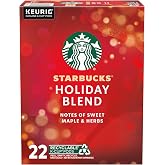 Starbucks K-Cup Coffee Pods, Medium Roast, Starbucks Holiday Blend, Coffee for Keurig Brewers, 100% Arabica, 1 Box (22 Pods)