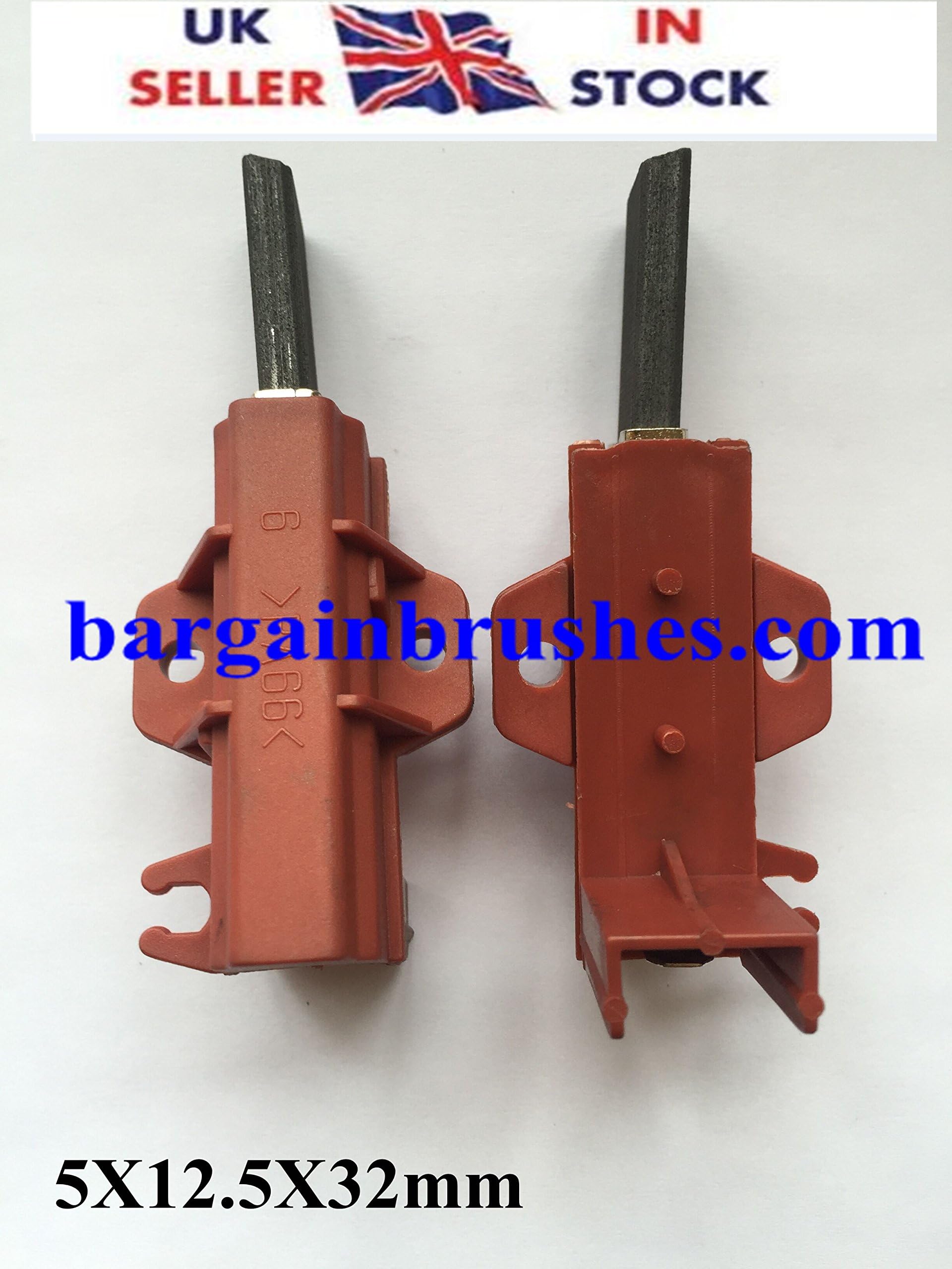 Carbon Brushes to fit Welling Indesit WM12XUK indesco Samsung IWB IWE WIB WDG Hotpoint Ariston Washing Machines C00196539 w104 G12