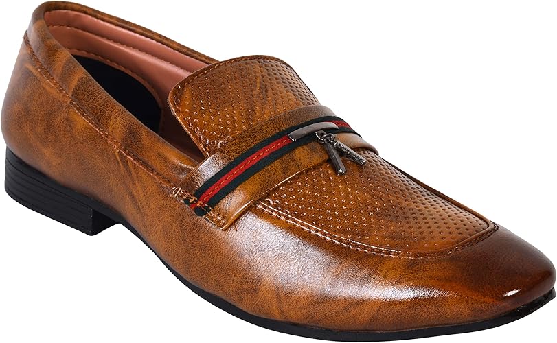 mens brown casual loafers