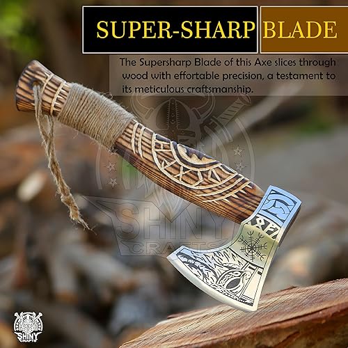 SHINY CRAFTS-Viking Axe Bearded Axe Tomahawk Birthday Gifts