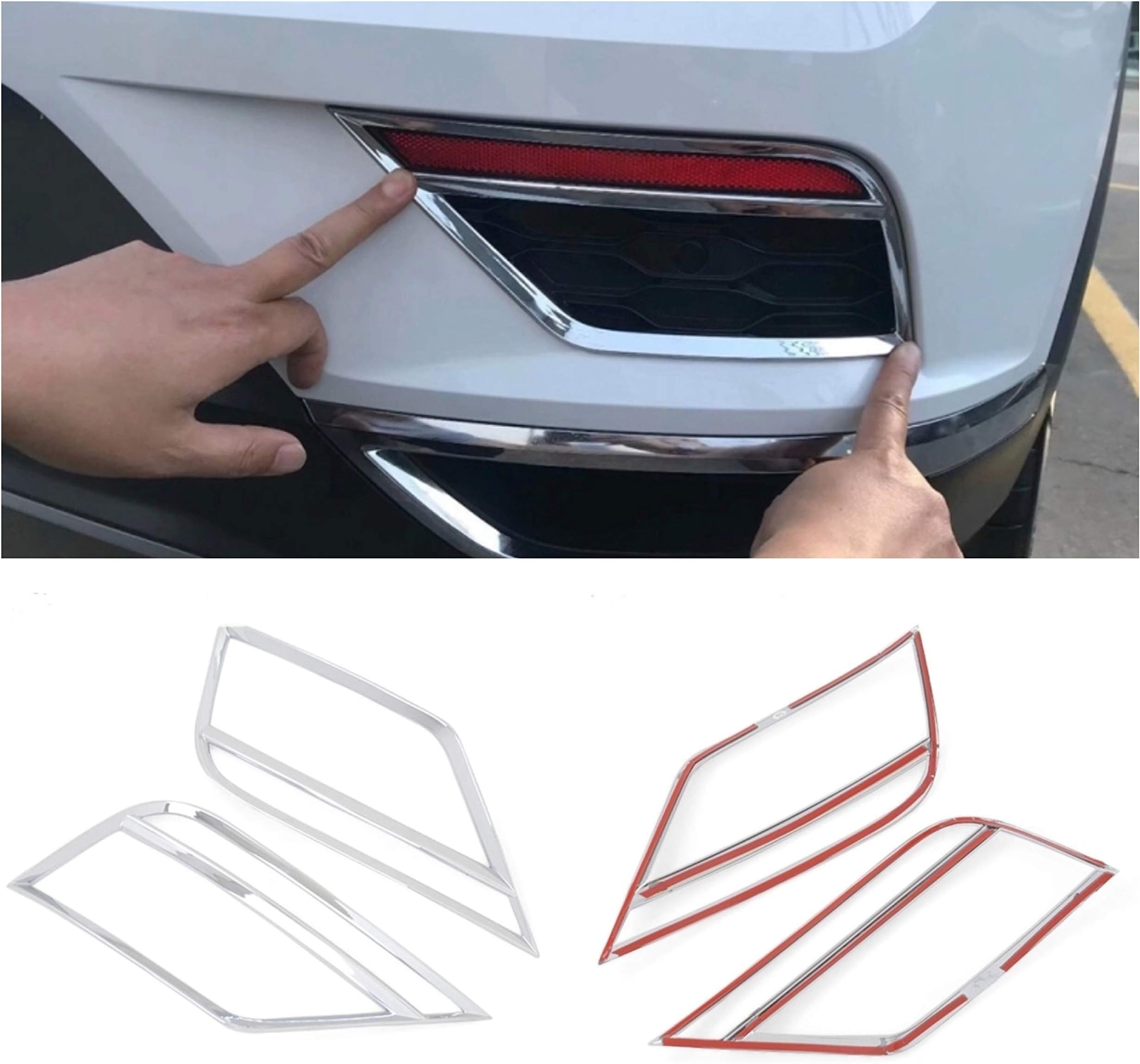 FFZ Parts Rear Fog Light Bezel Frame Suitable for T-Roc TDI TSI Rline