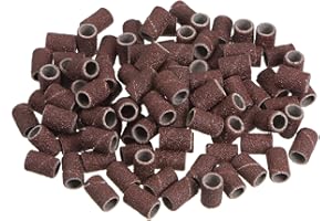 HARFINGTON 100pcs Sanding Drums 1/4 Inch Mini Sanding Sleeves 120 Grit Sanding Bands for Drum Sander Rotary Tools