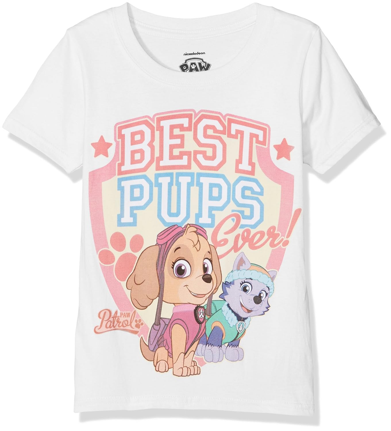 Paw Patrol Best Pups Ever Camiseta, Rosa (Light Pink), 3-4 Años ...