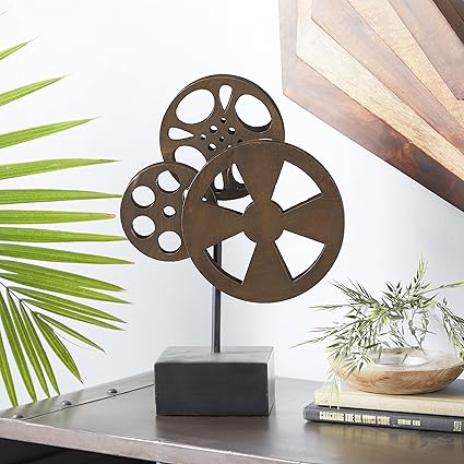 Deco 79 En Metal Bobine De Film Accessoire Elegant Pour Une Salle De Conference Amazon Fr Cuisine Maison