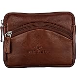 Finelaer leather Coin Pouch Purse For Men Size 4.9 x 3.8
