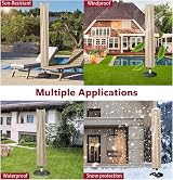 RICHIE Garden Parasol Cover 2-3m 153x30x30cm 600D Waterproof PVC Black view 7
