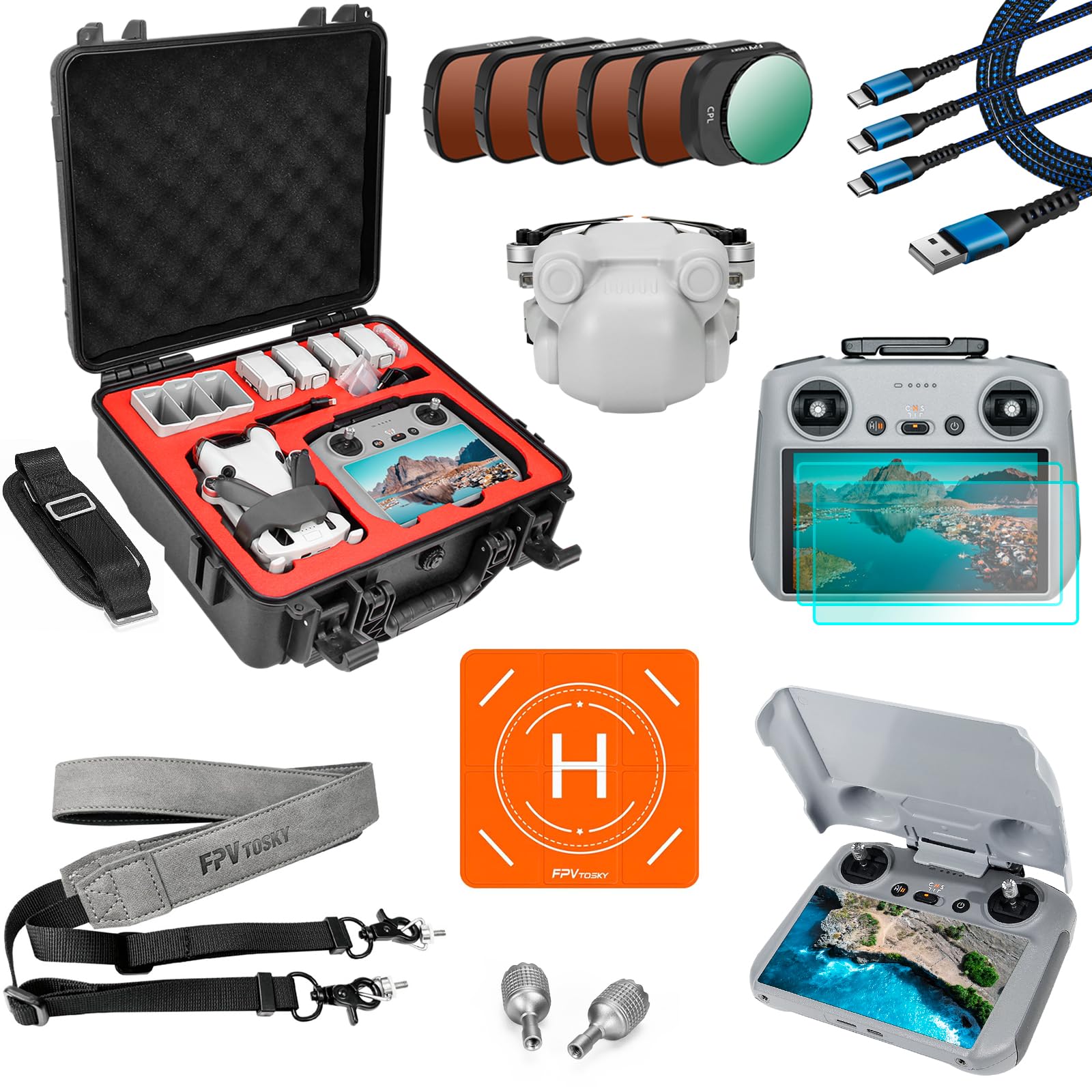 FPVtosky Mini 4 Pro More Combo For DJI Mini 4 Pro Drone Accessory Kit 