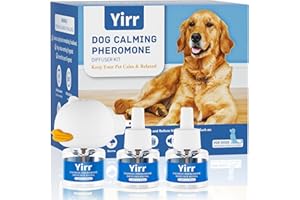 Yirr Therapet MD Dog Diffuser, Pheromone Diffuser for Dogs, Dog Pheromones Calming Diffuser, Relaxing Pheromone for Dogs Relief Stress Anxiety Fighting Scratching, 1 Diffuser 3 Refill(48ml)
