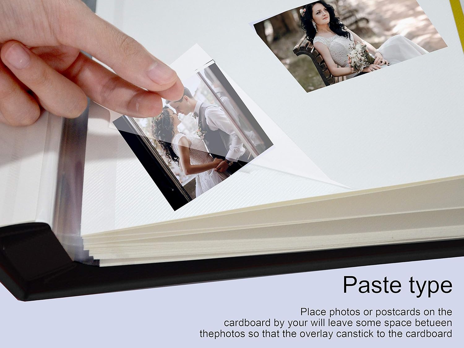 ZOVIEW ART Photo Album Holds 3X5, 4X6, 5X7, 6X8, 8X10 Photos, Leather Cover, Magnetic Self-Stick Page, Hand Made DIY Albums (Black, Large): Home & Kitchen