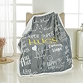 Piwaka Hug Blanket for Women - Get Well Gifts for Comfort & Care, Cozy Soft Flannel Fleece Throw, Surgery Recovery, Thinking of You, Care Package, Get Well Soon Gift (Fleece, Grey)