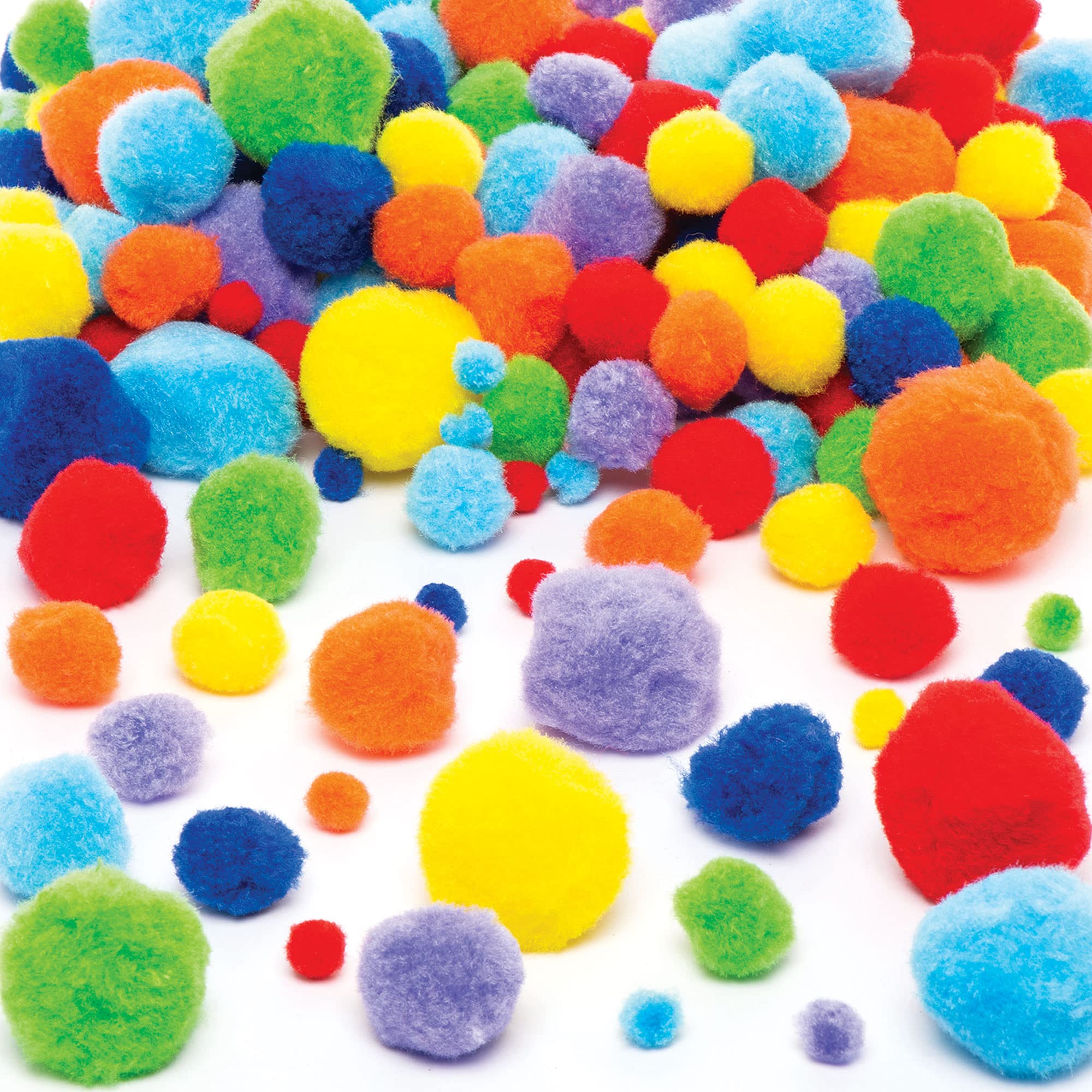 Baker Ross AW366 Rainbow Colours Pom Value Pack of 200)